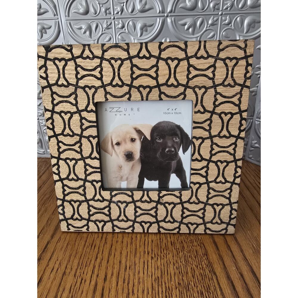 Azzure Home 4" X 4" Dog Bone Picture Frame